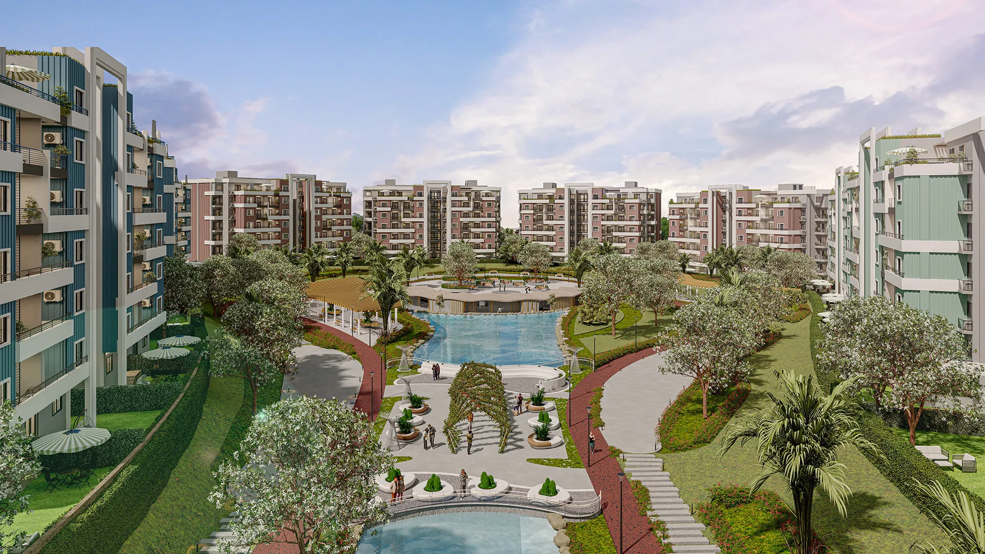 rock white compound landscape gardens design