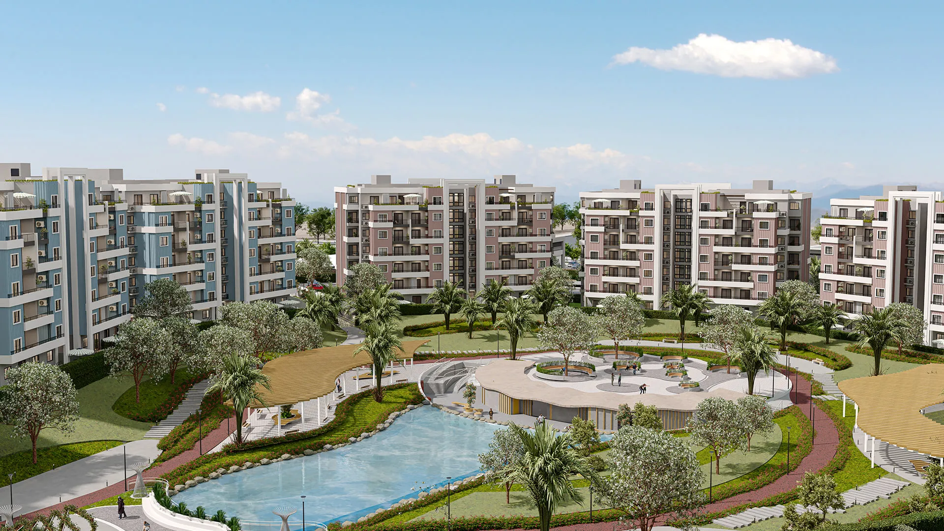 rock white new cairo luxury apartments facade